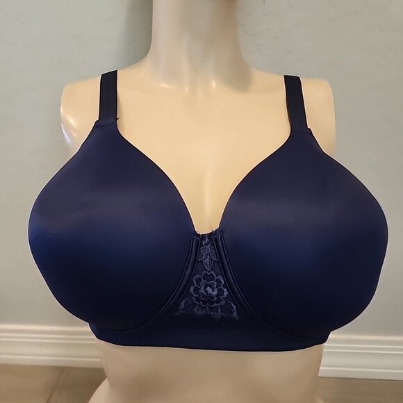 Vanity Fair Bra 42C Navy Blue Wireless Lightly Lined 71380 - Picture 1 of 3